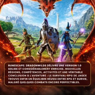 #RuneScapeDragonwilds passe en 1.0 avec une aventure considérablement enrichie ! Plus complet, mieux équilibré et toujours aussi gratifiant dans sa progression, le survival-RPG de Jagex concrétise enfin pleinement son potentiel.
Notre test ➡️ https://gh0stcrawl3rgaming.com/2026/09/27/test-runescape-dragonwilds/