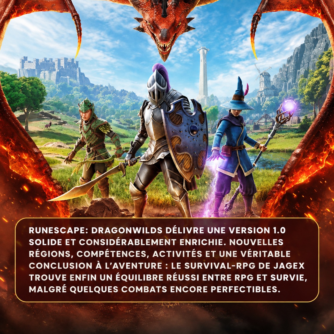 #RuneScapeDragonwilds passe en 1.0 avec une aventure considérablement enrichie ! Plus complet, mieux équilibré et toujours aussi gratifiant dans sa progression, le survival-RPG de Jagex concrétise enfin pleinement son potentiel.
Notre test ➡️ https://gh0stcrawl3rgaming.com/2026/09/27/test-runescape-dragonwilds/