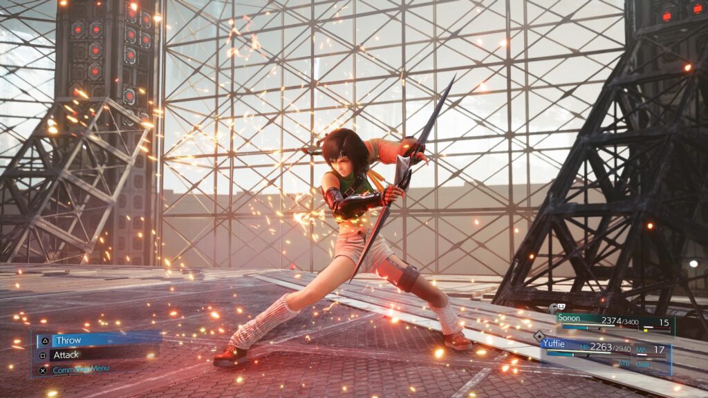 Final Fantasy VII Remake Intergrade screen éditeur