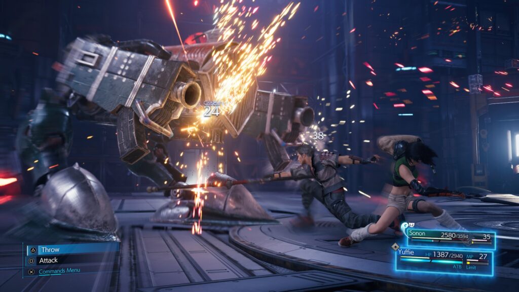 Final Fantasy VII Remake Intergrade screen éditeur