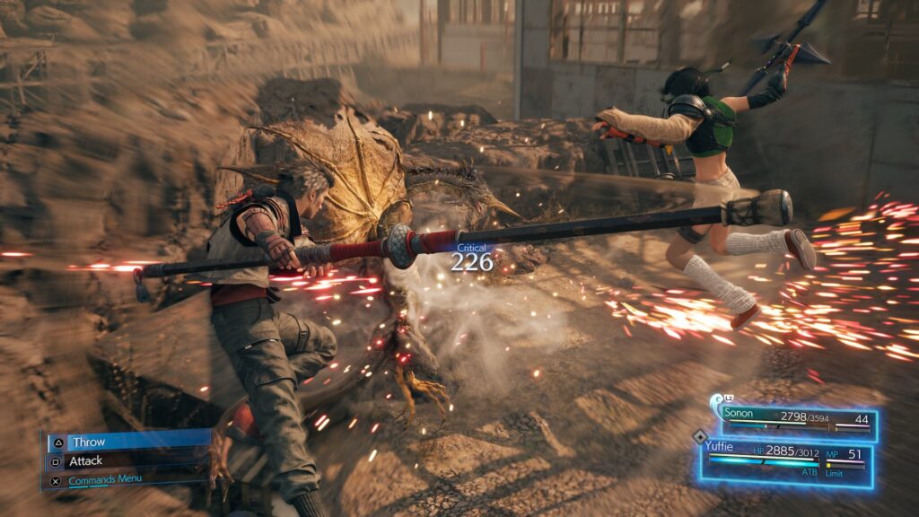 Final Fantasy VII Remake Intergrade screen éditeur