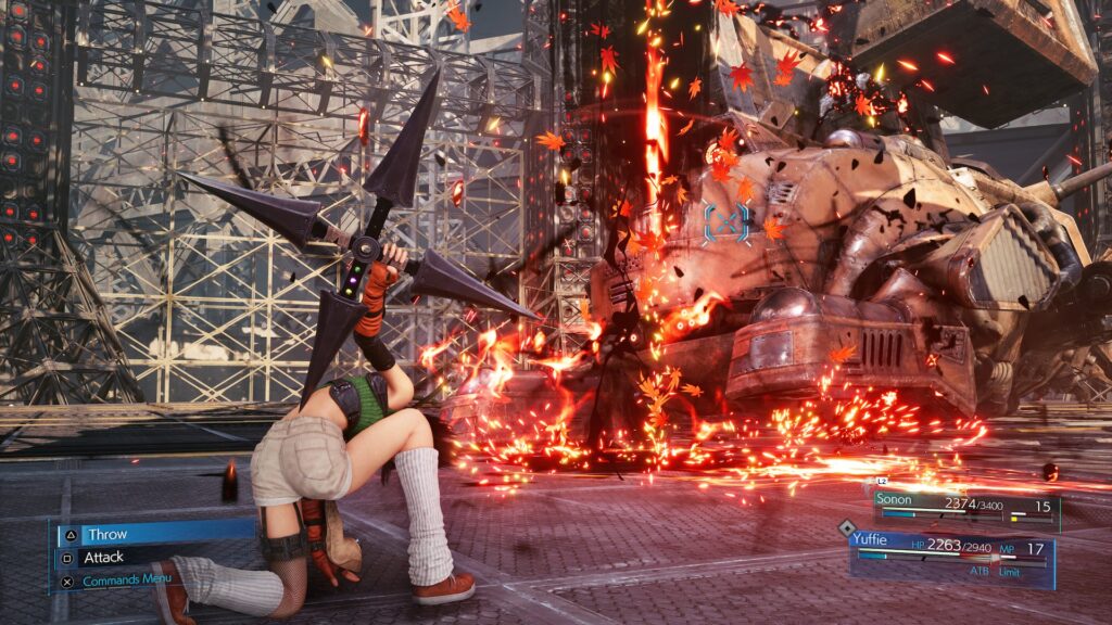 Final Fantasy VII Remake Intergrade screen éditeur