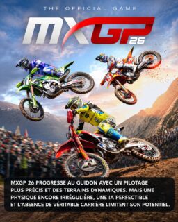Avec #MXGP26, le pilotage progresse enfin et la déformation des terrains apporte un vrai plus aux courses ! Mais entre une IA perfectible, des collisions parfois douteuses et l'absence de véritable carrière, le jeu peine encore à convaincre pleinement. Test dispo sur le site ;)