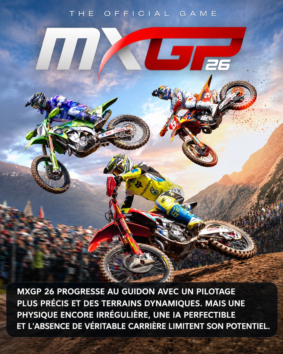 Avec #MXGP26, le pilotage progresse enfin et la déformation des terrains apporte un vrai plus aux courses ! Mais entre une IA perfectible, des collisions parfois douteuses et l'absence de véritable carrière, le jeu peine encore à convaincre pleinement. Test dispo sur le site ;)