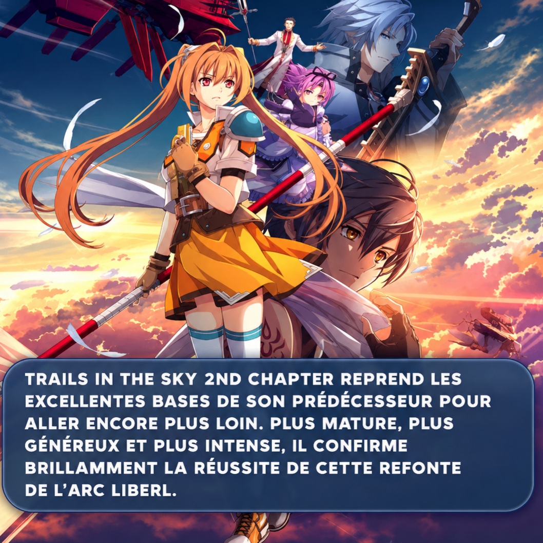 Estelle reprend la route dans #TrailsInTheSkySecondChapter ! Plus mature, plus généreux et plus intense, cette suite fait encore mieux que son prédécesseur. 
Notre test : https://gh0stcrawl3rgaming.com/2026/09/25/test-trails-in-the-sky-2nd-chapter/