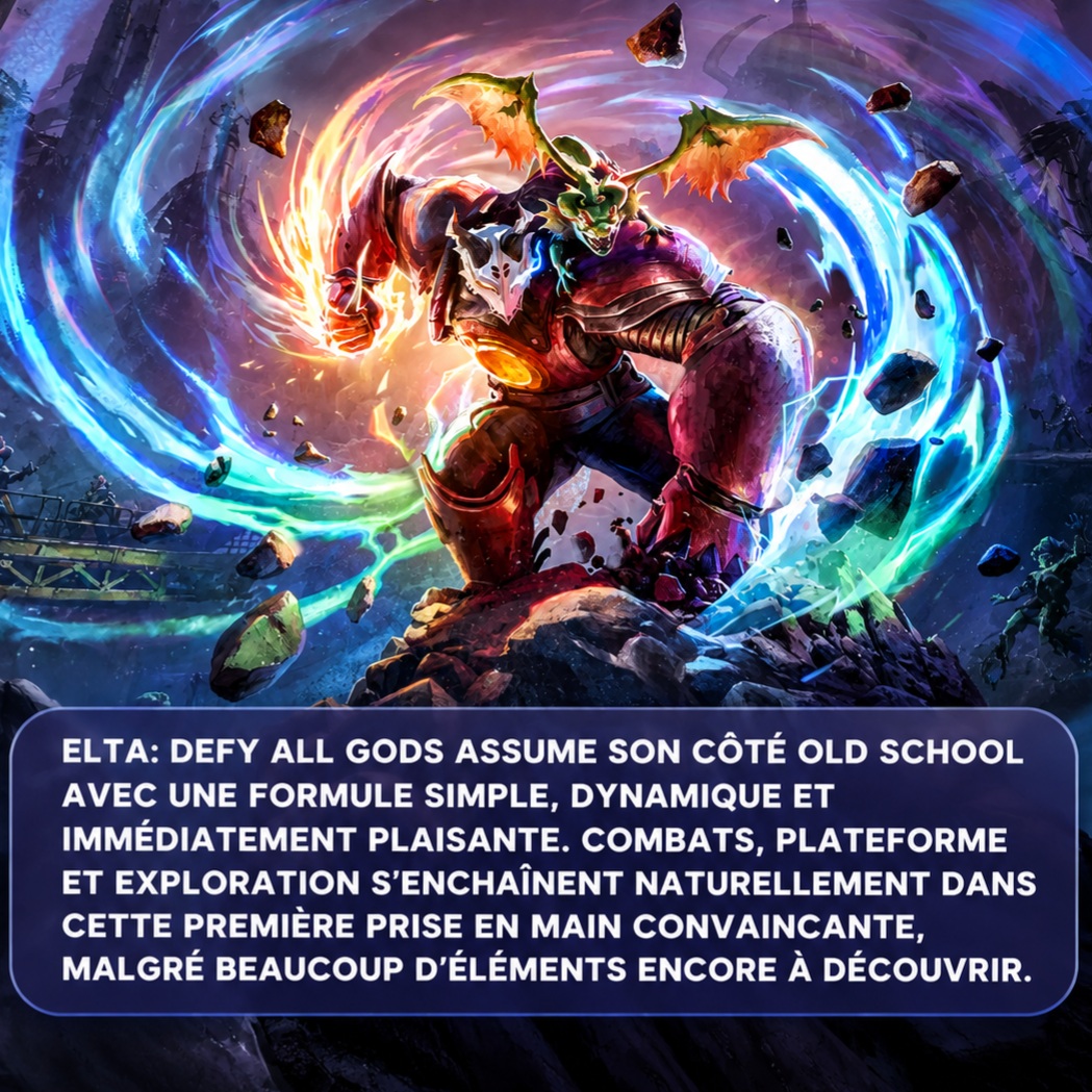 #EltaDefyAllGods nous ramène aux action-aventure à l’ancienne ! Combats dynamiques, plateforme, exploration et une prise en main immédiate : cette première démo pose des bases convaincantes.
Notre preview ➡️ https://buff.ly/zWsa4B8