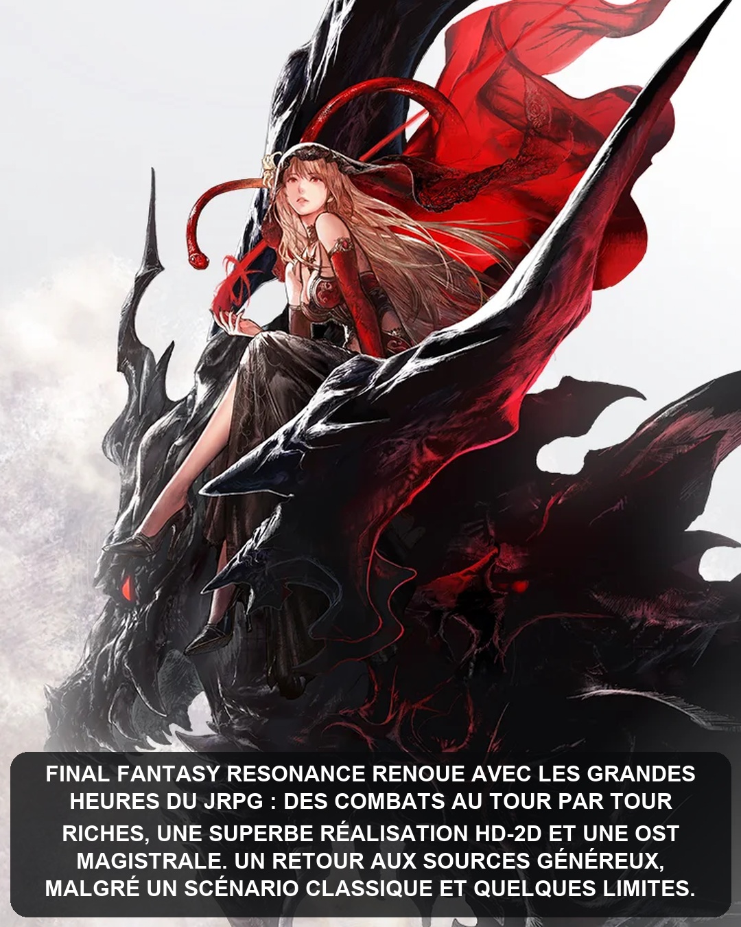 Avec #FinalFantasyResonance, la saga renoue avec les grandes heures du JRPG ! Des combats au tour par tour riches, une superbe réalisation HD-2D et une OST magistrale : un retour aux sources généreux, malgré un scénario classique et quelques limites. Lien en bio !