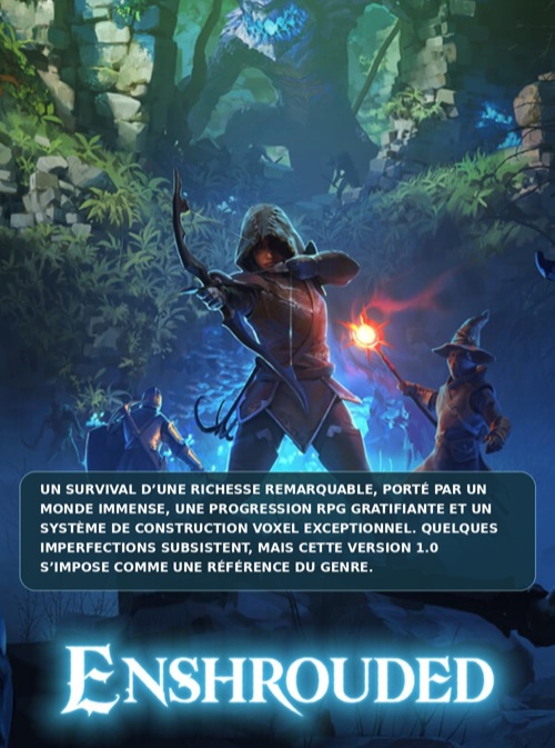 Après presque trois ans d'accès anticipé, #Enshrouded arrive en 1.0 et s'impose comme une référence du survival ! Monde immense, exploration passionnante, progression RPG gratifiante et construction exceptionnelle : une réussite majeure malgré quelques imperfections. Lien en bio