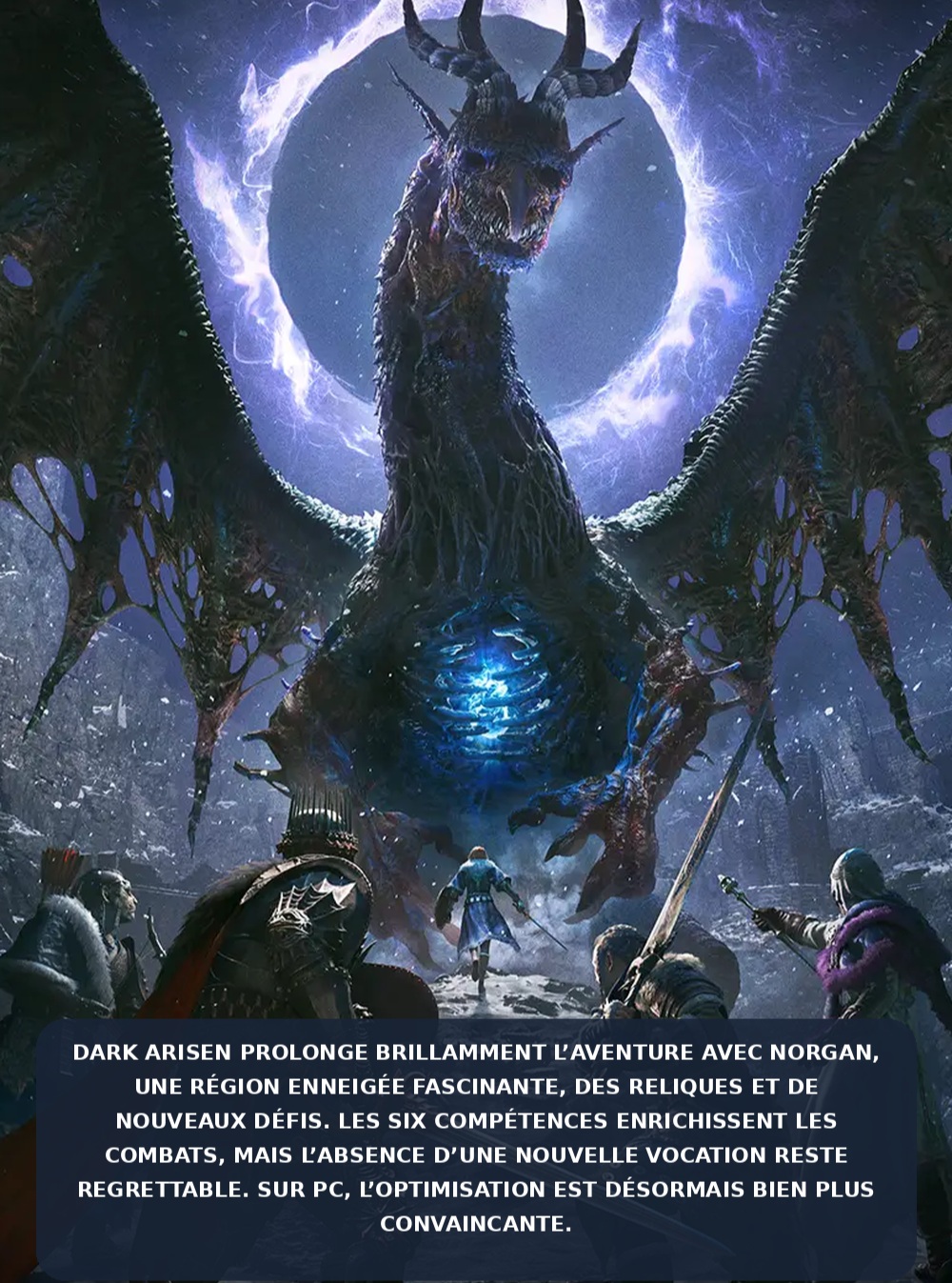 #DragonsDogma2 revient avec Dark Arisen ! Une région enneigée fascinante, un système de reliques inédit et des combats encore plus riches. Malgré l'absence d'une nouvelle vocation, Capcom signe une extension remarquable, avec une optimisation PC enfin à la hauteur ! Lien en bio