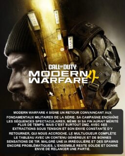 Avec #ModernWarfare4, Call of Duty retrouve ses fondamentaux militaires ! Une campagne spectaculaire, un multijoueur généreux et surtout un mode DMZ particulièrement addictif. Quelques défauts persistent, mais le retour est convaincant !
Lien en bio :)